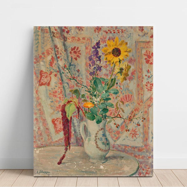 Reproductie van het schilderij Natuurgetrouwe Kunstdruk van een stilleven met boeket - Henri Lebasque