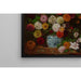 Reproduction of the painting Nature morte aux dahlias, zinnias, roses trémières et prunes - Eugène Delacroix