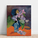 Reproductie van het schilderij Natuurstilleven met bloemen en idool - Paul Gauguin