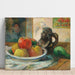 Reproductie van het schilderij Natuurstudie met appels, een peer en een kruik portret in keramiek - Paul Gauguin