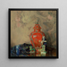 Still life with red urn and Asian figurines - Emil Carlsen — framed artwork on a wall