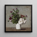 Natuurschilderij van bloemen, herfstchrysanten in een witte vaas - Henri Fantin-Latour — ingelijst kunstwerk aan de muur