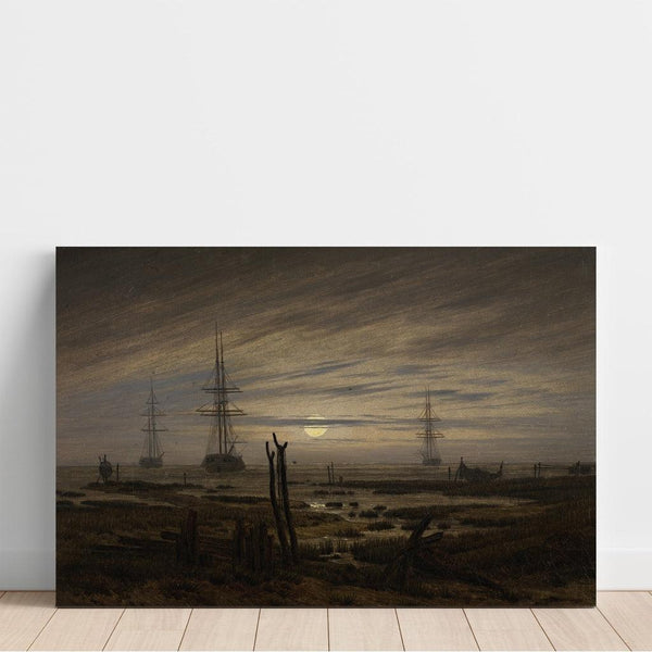 Reproductie van het schilderij Ankerende schepen - Caspar David Friedrich