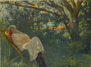 Nazmi Ziya Gran - Lady in Pink on a Chaise Longue.webp