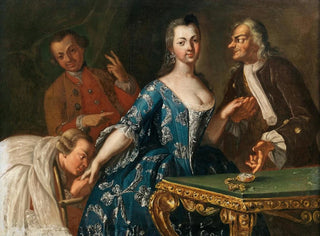 Neapolitan School - Gentlemen Courting A Lady.webp