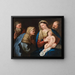 De Heilige Familie met Sint Joachim en Sint Anna - Napolitaanse School — ingelijst kunstwerk aan de muur