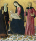 Het Madonna met Kind met Sint-Antonius Abt en Sint-Sigismund - Neroccio de' Landi — weergave van het kunstwerk
