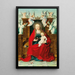 The Madonna and Child on a throne crowned by angels - Dutch School — framed artwork on a wall