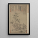 Roche de bambou et grand arbre - Ni Zan — ingelijst kunstwerk aan de muur