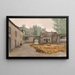 Boerderijplein met boerderij - Nicaise De Keyser — ingelijst kunstwerk aan de muur