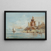 Caprice met vesting in puin aan de rand van de lagune - Niccolò Guardi — ingelijst kunstwerk aan de muur