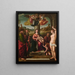 Gesprek van de Kerstman - Niccolò Pisano — ingelijst kunstwerk aan de muur
