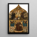 Christus aan het kruis met Maria, Jean en Maria Magdalena eronder Sint Gregorius - Niccolò di Liberatore — ingelijst kunstwerk aan de muur