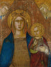 Maria met kind en twee engelen - Niccolò di ser Sozzo Tegliacci — weergave van het kunstwerk