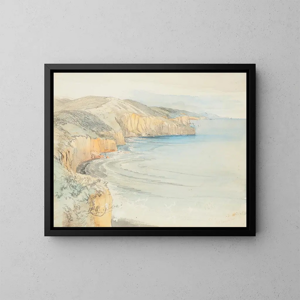 Côte near Dunedin - Nicholas Chevalier — framed artwork on a wall