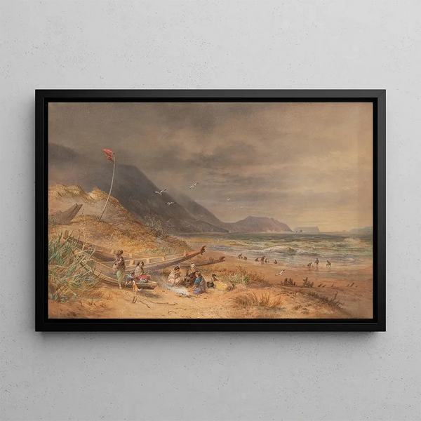 Détroit de Cook, Nouvelle-Zélande - Nicholas Chevalier — framed artwork on a wall