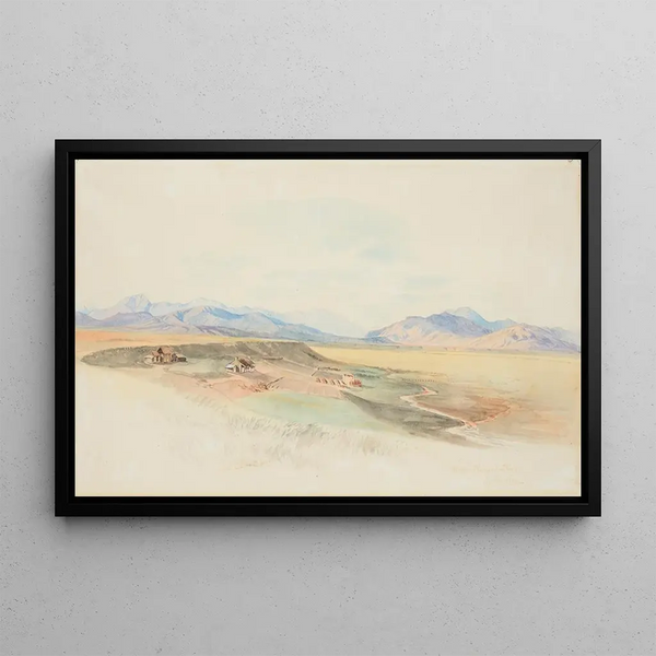 De station van M. MacKellar in de vlakten van Waimea Southland - Nicholas Chevalier — ingelijst kunstwerk aan de muur