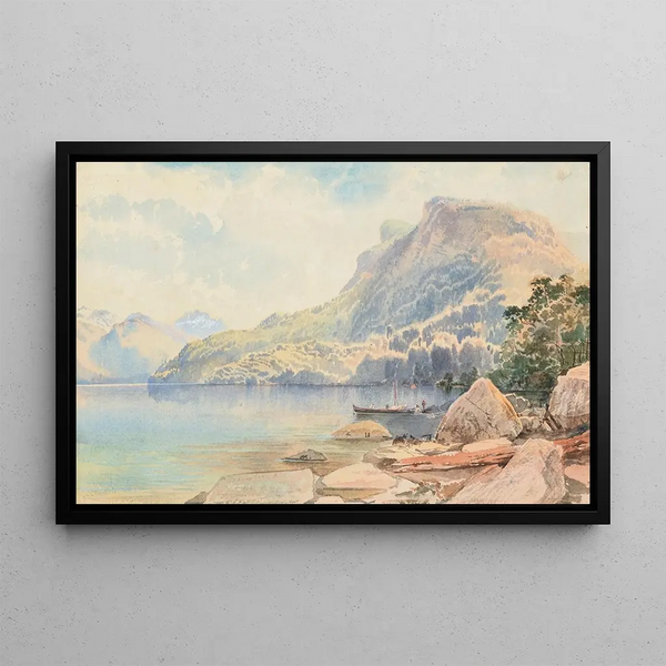 Lac Te Anau NZ - Nicholas Chevalier — ingelijst kunstwerk aan de muur