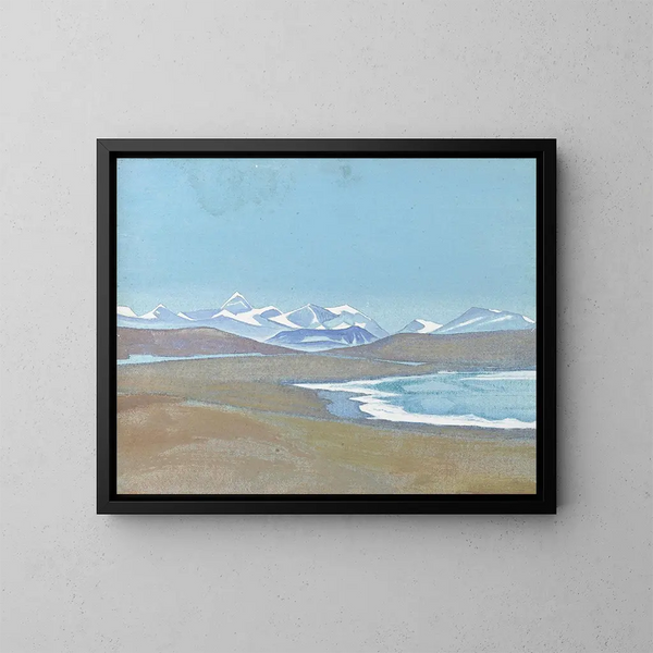 Himalayas Painting from Tingkye Dzong - Nicholas Roerich — framed artwork on a wall