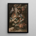 Geai en merel op een wijnstok met omringende klis - Nicola van Houbraken | Reproduction — ingelijst kunstwerk aan de muur