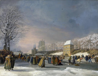 Nicolaas Baur - Womens Skating Competition on the Stadsgracht in Leeuwarden 21 January 1809.webp