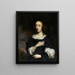Portrait of a woman wearing a black dress - Nicolaes Maes — framed artwork on a wall