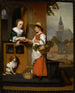 Vegetable Vendor - Nicolaes Maes — artwork view