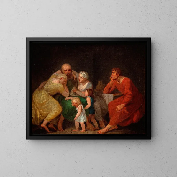 A farewell scene - Nicolai Abildgaard — framed artwork on a wall