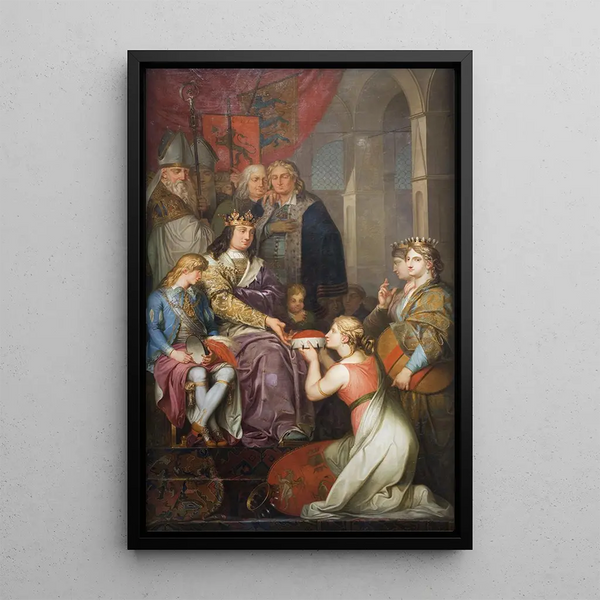 Nicolai Abildgaard - Christian I Proclaiming Holstein a Duchy in 1474 Painted for Christiansborg Castle.webp