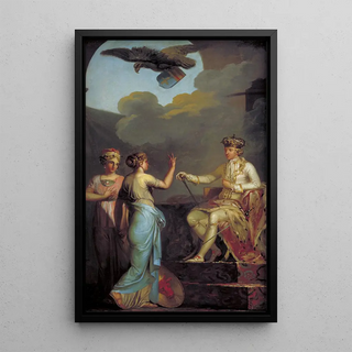 Nicolai Abildgaard - Christian VII Uniting The Ducal With The Royal Part Of Holstein In 1773.webp