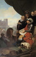 Frederik II construit het kasteel van Kronborg in Elsinore - Nicolai Abildgaard — weergave van het kunstwerk