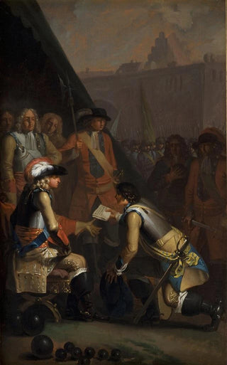 Nicolai Abildgaard - Magnus Stenbock Surrenders The Fortress Of Tnningen To Frederik IV In 1714.webp