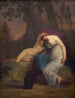 van het Griekse dichteres Sappho en het meisje van Mytilène - Nicolai Abildgaard — weergave van het kunstwerk