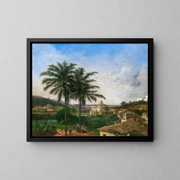 L'aqueduc de Rio de Janeiro - Nicolas-Antoine Taunay — framed artwork on a wall