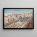 La place et la fontaine des Innocents avant la construction des Halles centrales - Nicolas Bazin — ingelijst kunstwerk aan de muur
