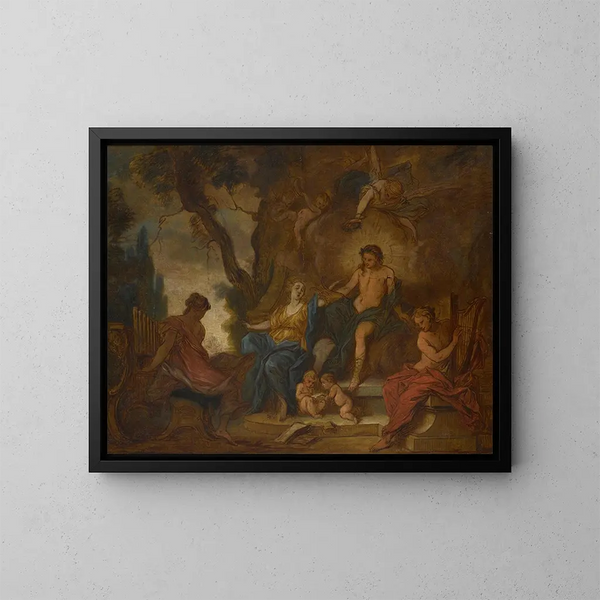 Apollon et les muses - Nicolas Bertin — framed artwork on a wall