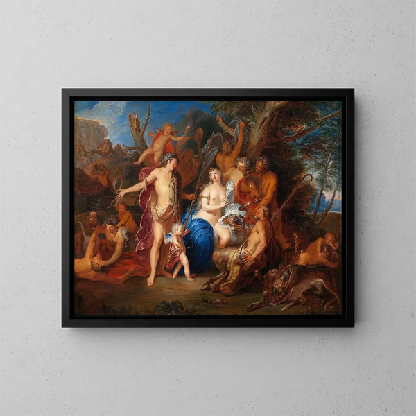 Bacchus and Ariadne - Nicolas Bertin — framed artwork on a wall