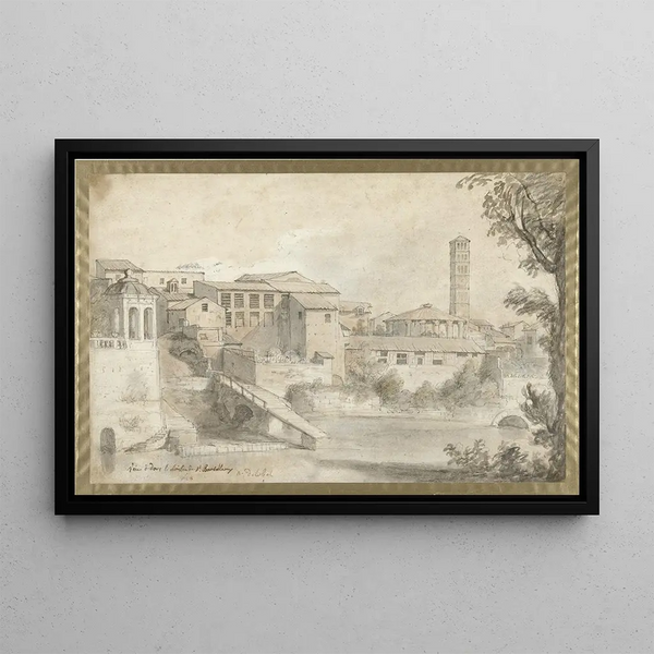 Nicolas Delobel - Tibereiland met het klooster van San Bartolommeo.webp