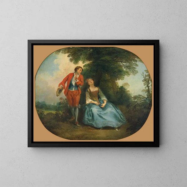 Sleeping Bather Painting - Nicolas Lancret — framed artwork on a wall