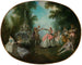 Het menuet - Nicolas Lancret — weergave van het kunstwerk
