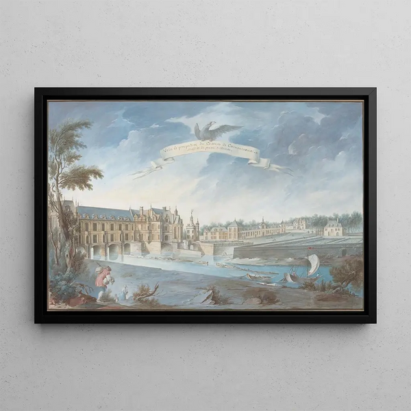 Nicolas Marie Ozanne - Vee Et perspective du Chateau de Chenonceaux.webp