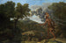 Orion blinde die op zoek is naar de opkomende zon - Nicolas Poussin — weergave van het kunstwerk