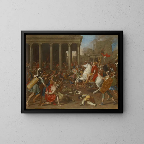 La conquête de Jérusalem par l'empereur Titus - Nicolas Poussin — framed artwork on a wall