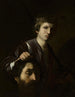 David met het hoofd van Goliath - Nicolas Tournier — weergave van het kunstwerk
