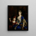 portret van Catherine Coustard, markiezin van Castelnau, echtgenote van Charles Éléonor Aubry met haar zoon Éléonor - Nicolas de Largillière — ingelijst kunstwerk aan de muur
