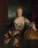 Portret van Gabrielle-Émilie Le Tonnelier de Breteuil Marquise du Châtelet - Nicolas de Largillière — weergave van het kunstwerk