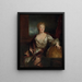 Portret van Gabrielle-Émilie Le Tonnelier de Breteuil Marquise du Châtelet - Nicolas de Largillière — ingelijst kunstwerk aan de muur