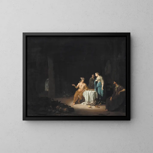 Saint Paul defending his cause during the trial at Caesarea - Nicolaus Knüpfer — framed artwork on a wall