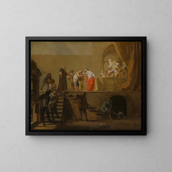 La parabole des ouvriers de la onzième heure - Nicolaus Knüpfer — framed artwork on a wall