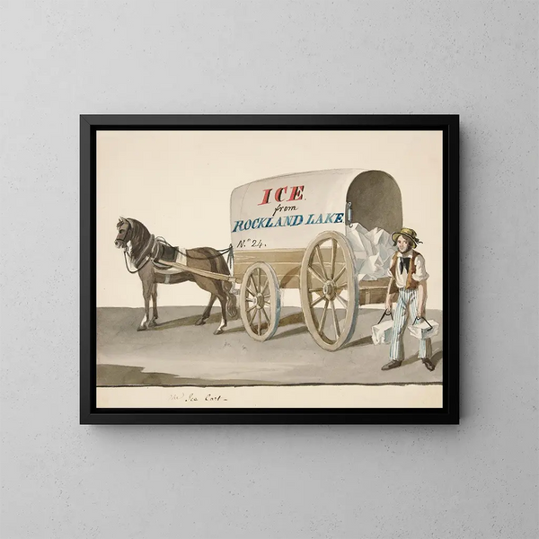 The Ice Chariot - Nicolino Calyo — framed artwork on a wall